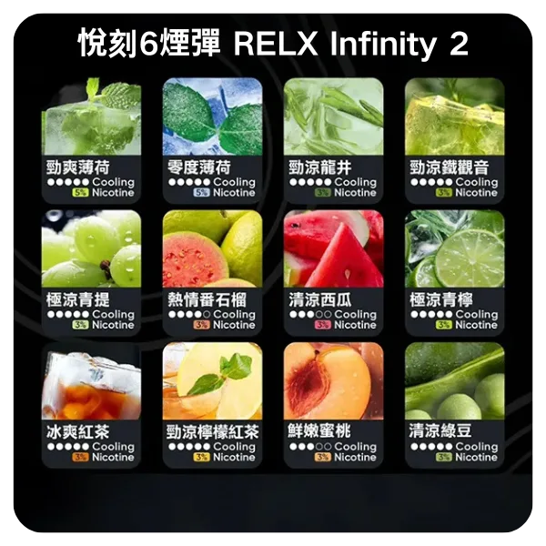 RELX Infinity 2 系列煙彈 兼容五代六代主機 拓撲蒸汽天堂 MEHATOP 台灣官網